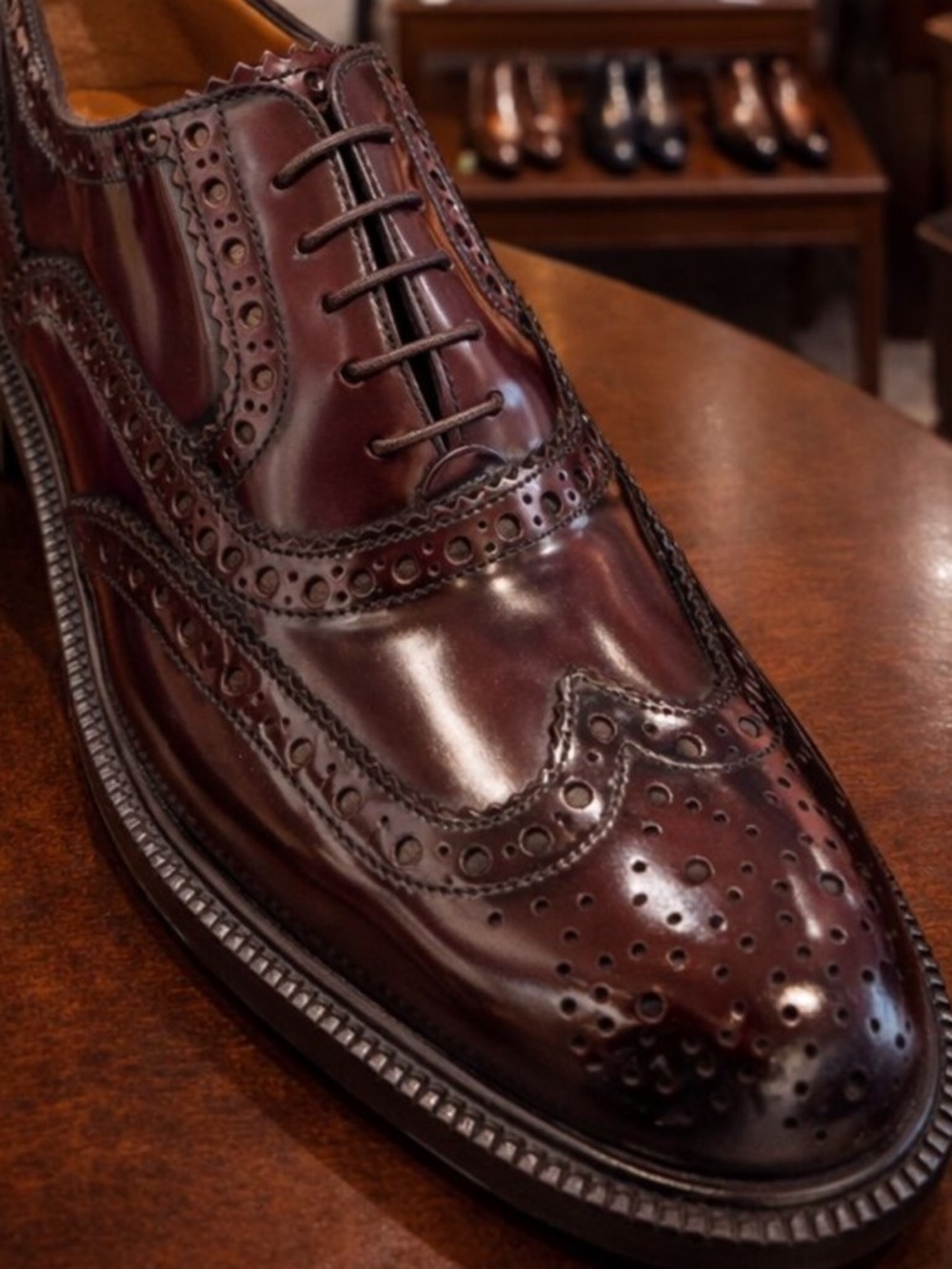 Men's Brown Full Brogue Leather Dress Shoe